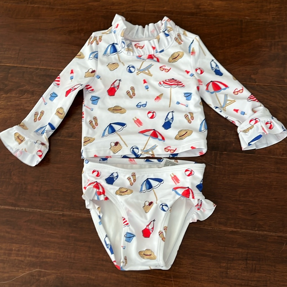 Janie & Jack two piece long sleeve baby swimsuit